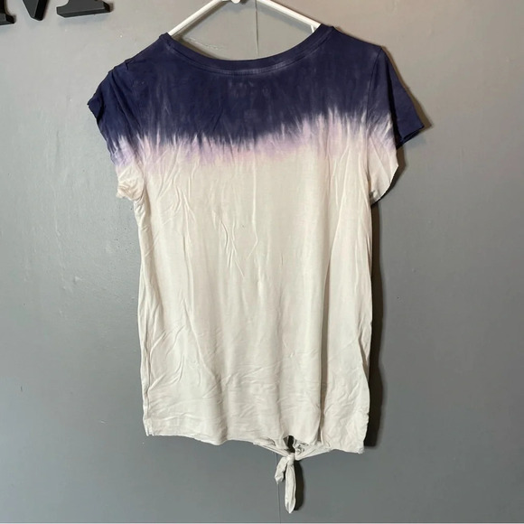 American eagle blue ombré front tie short sleeve tshirt size small - Picture 7 of 9